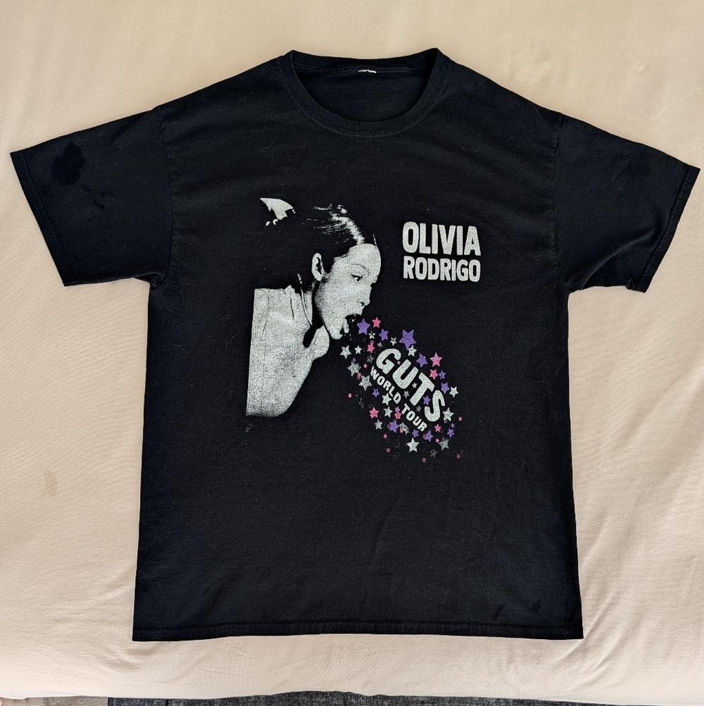 Olivia Rodrigo Guts World Tour 2024 Black T-Shirt